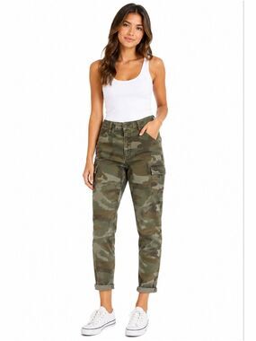 ABERCROMBIE AND FITCH Cotton Camo Cargo Low Rise Slim Boyfriend Jeans Size 24
